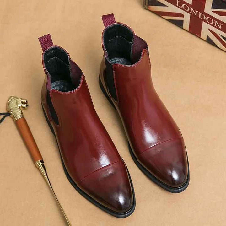 Calvino Leather Chelsea Boots