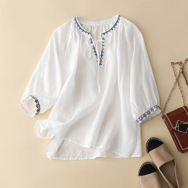 Amanda Linen Blouse