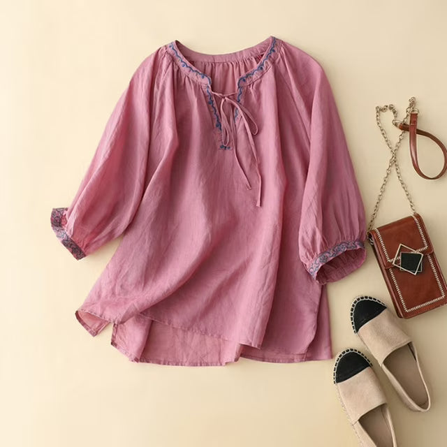 Amanda Linen Blouse