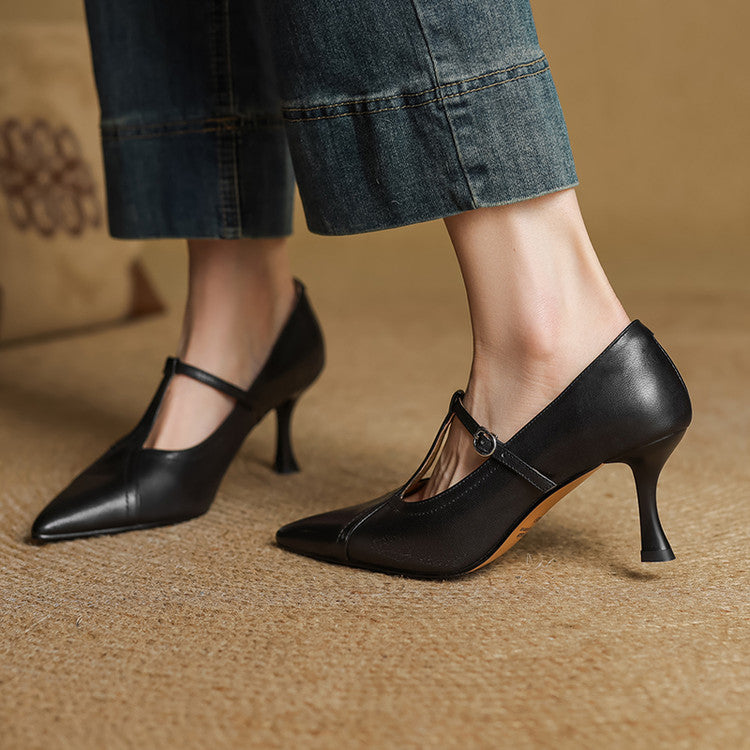 Amara Genuine Leather Heels