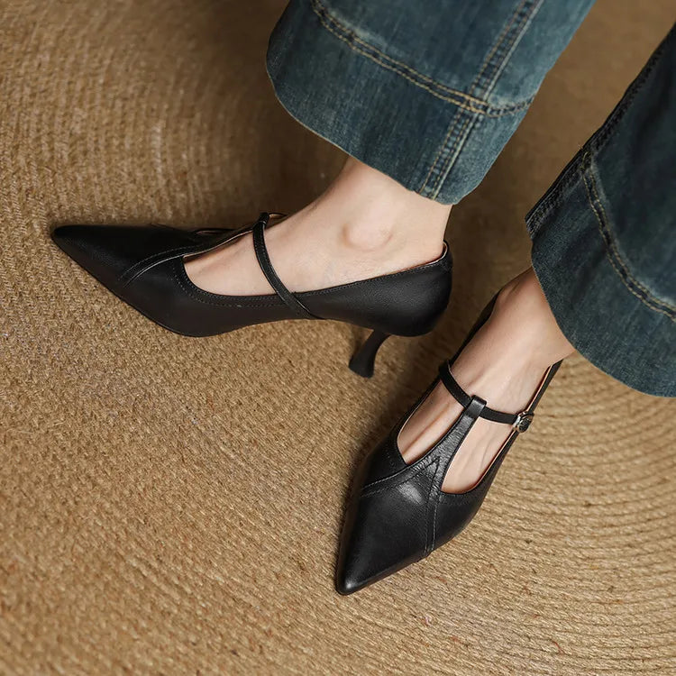 Amara Genuine Leather Heels