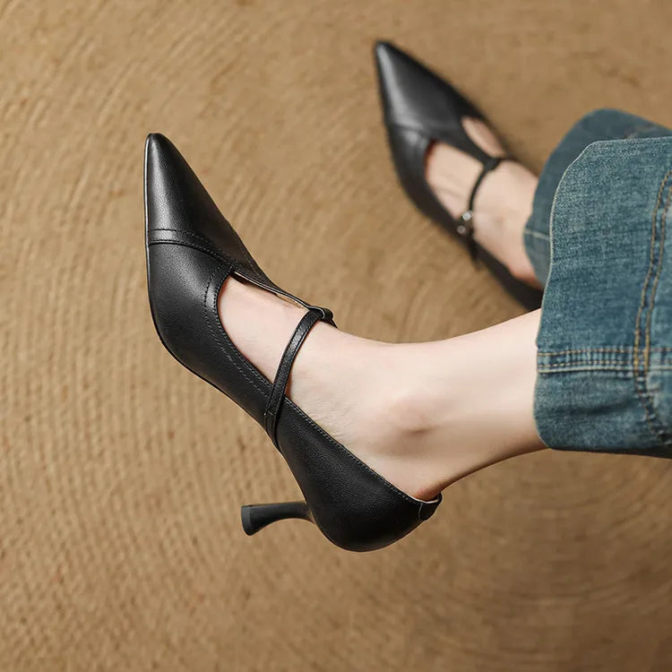Amara Genuine Leather Heels