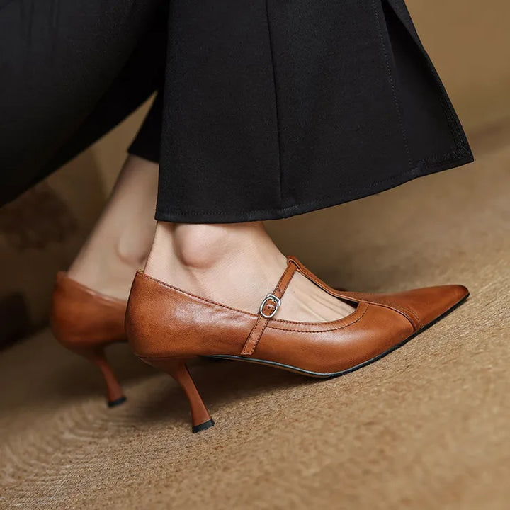 Amara Genuine Leather Heels