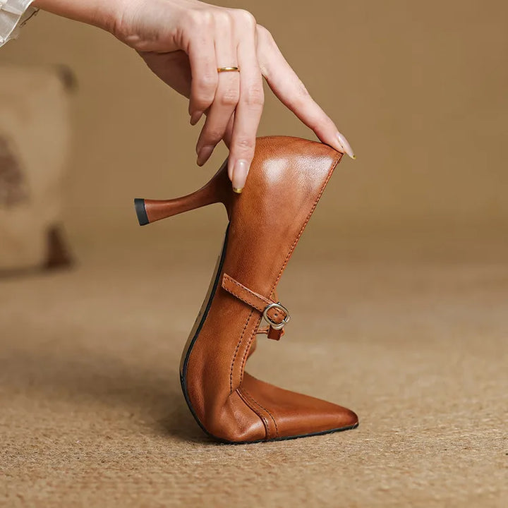 Amara Genuine Leather Heels