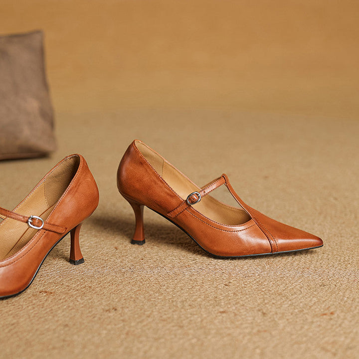 Amara Genuine Leather Heels