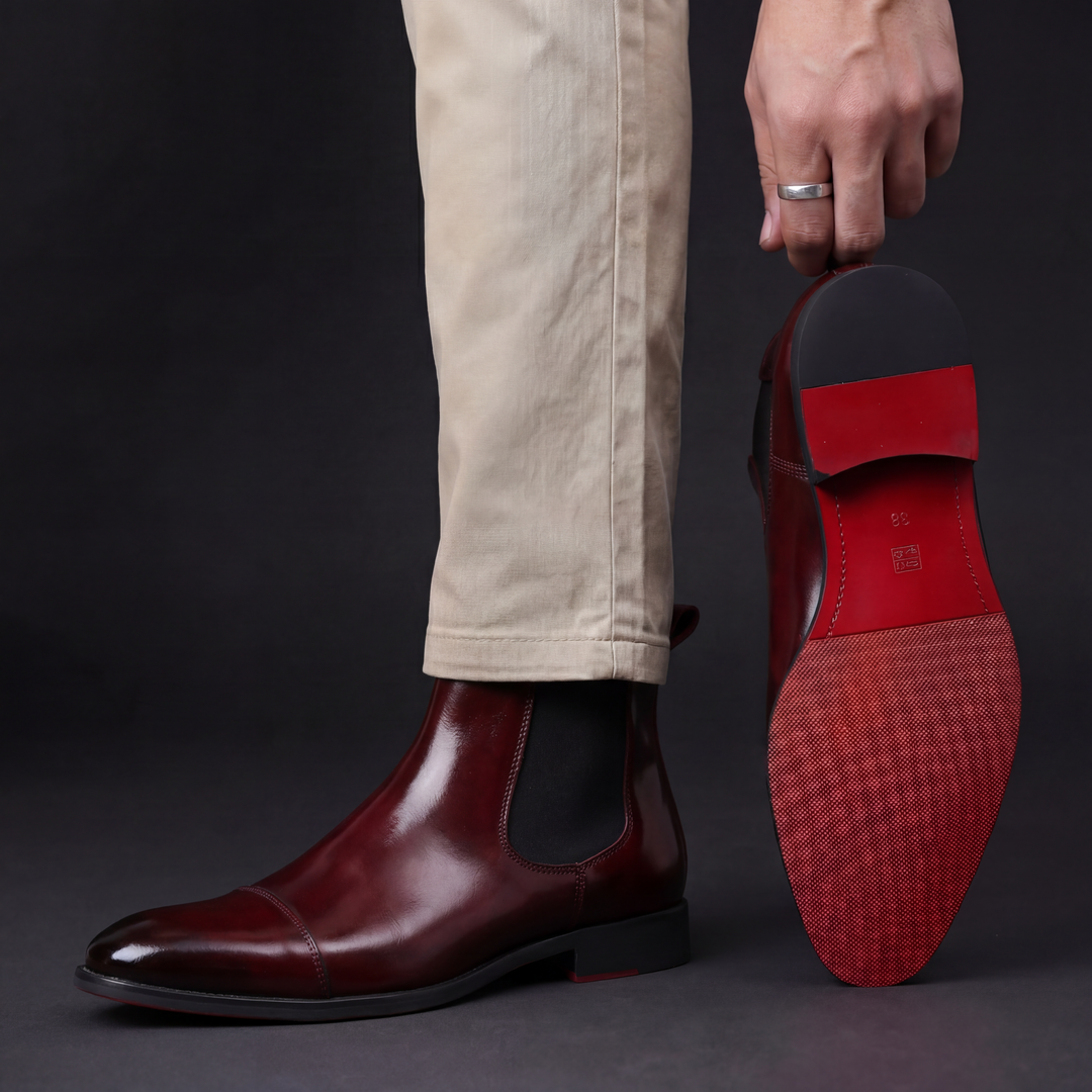 Calvino Leather Chelsea Boots