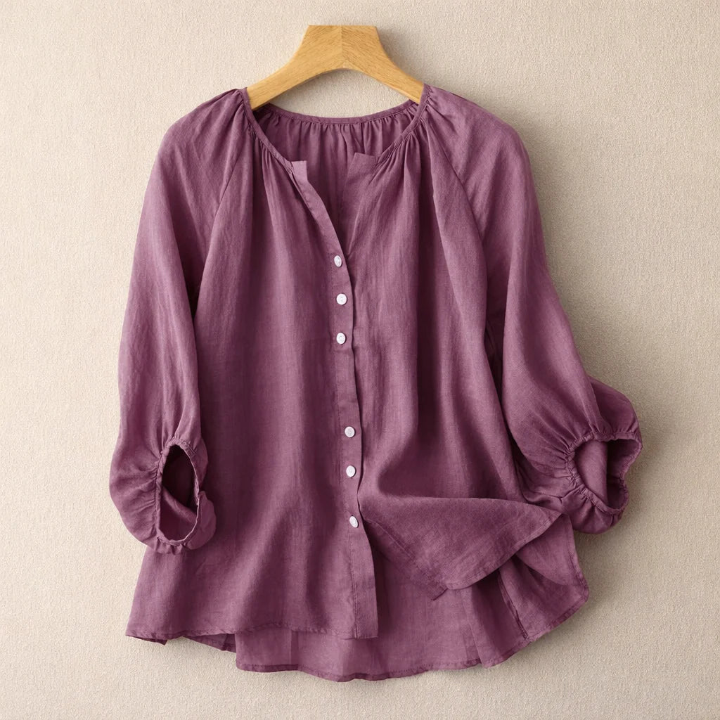 Elara Linen Blouse