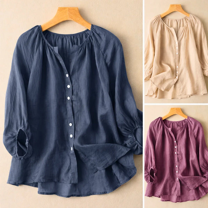 Elara Linen Blouse