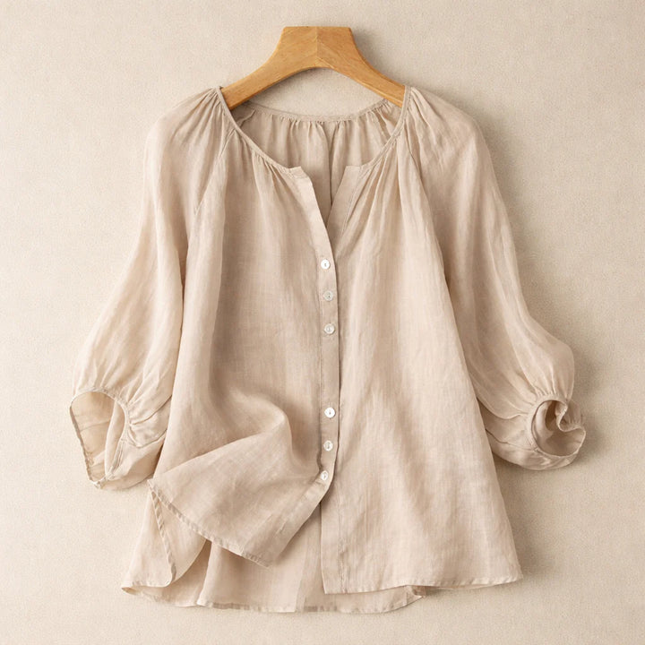Elara Linen Blouse