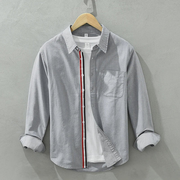 Henley Linen Hooded Shirt