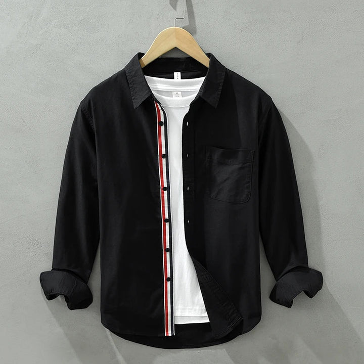 Henley Linen Hooded Shirt
