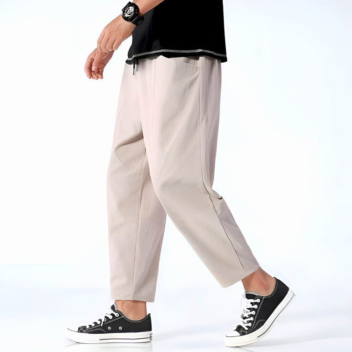 Metro Ease Cropped Cotton Pants