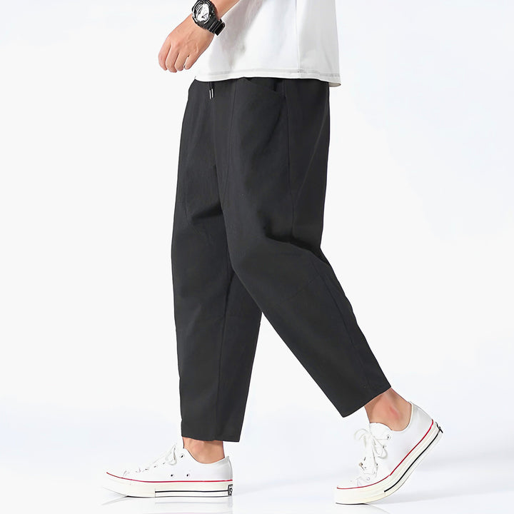 Metro Ease Cropped Cotton Pants