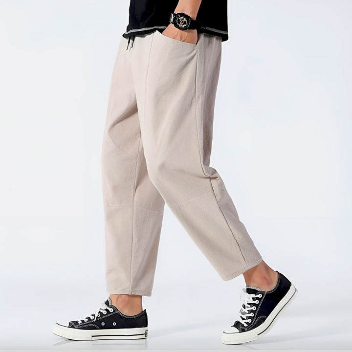 Metro Ease Cropped Cotton Pants