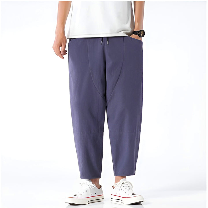 Metro Ease Cropped Cotton Pants