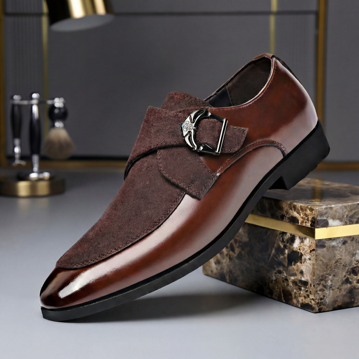 Robert Leather Monk Strap Shoes