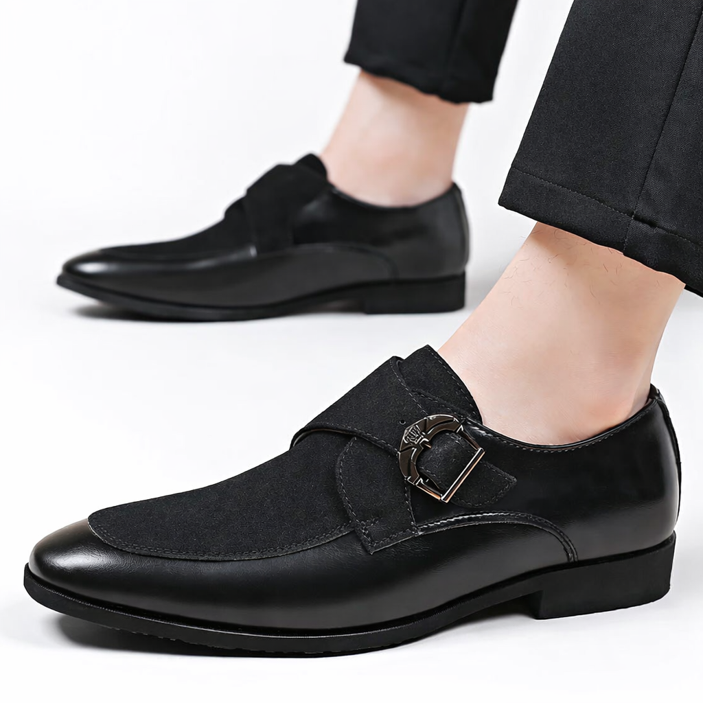 Robert Leather Monk Strap Shoes