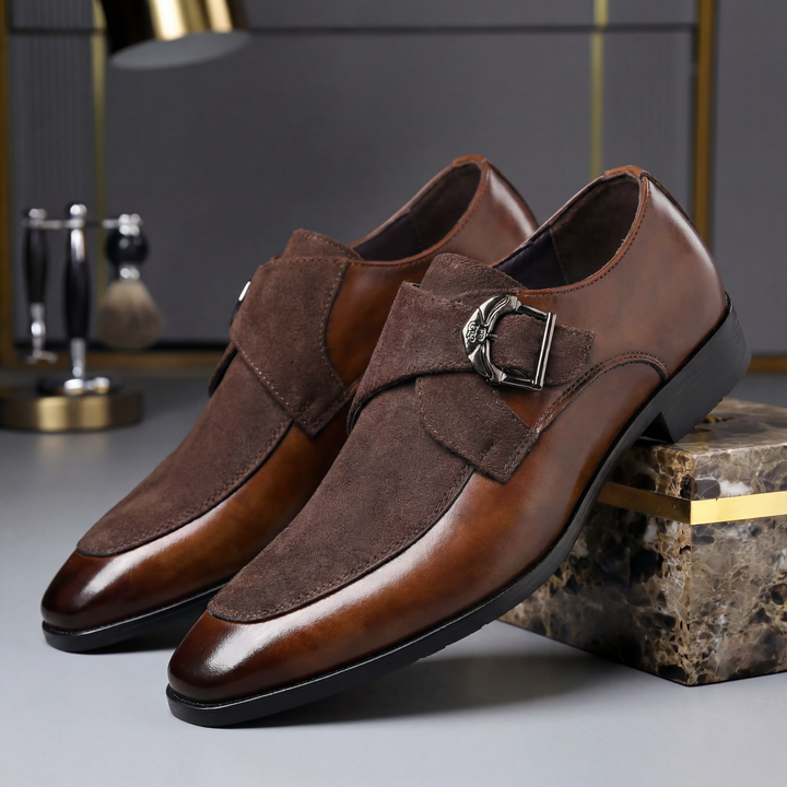Robert Leather Monk Strap Shoes