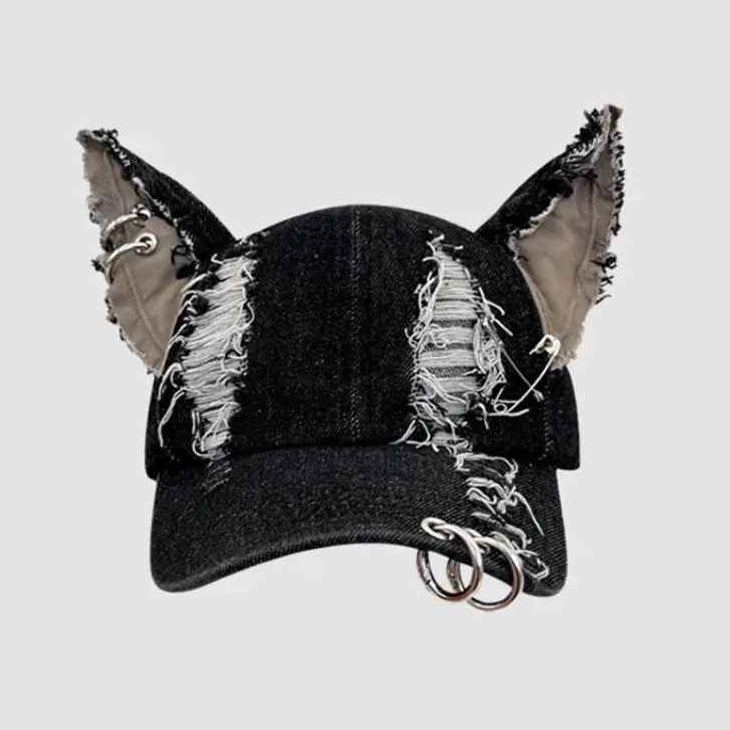 Rogue Street Cat Denim Cap