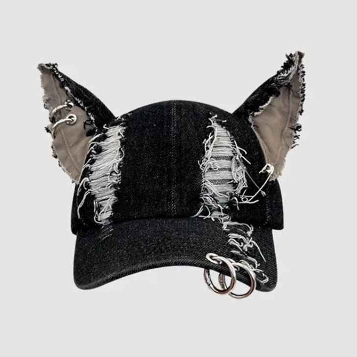 Rogue Street Cat Denim Cap