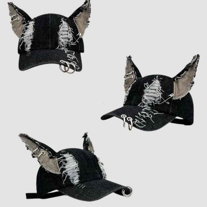 Rogue Street Cat Denim Cap