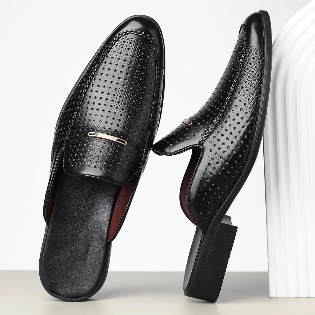 Stefano Genuine Leather Mules