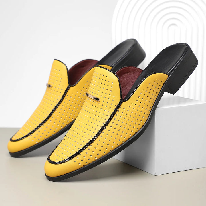Stefano Genuine Leather Mules