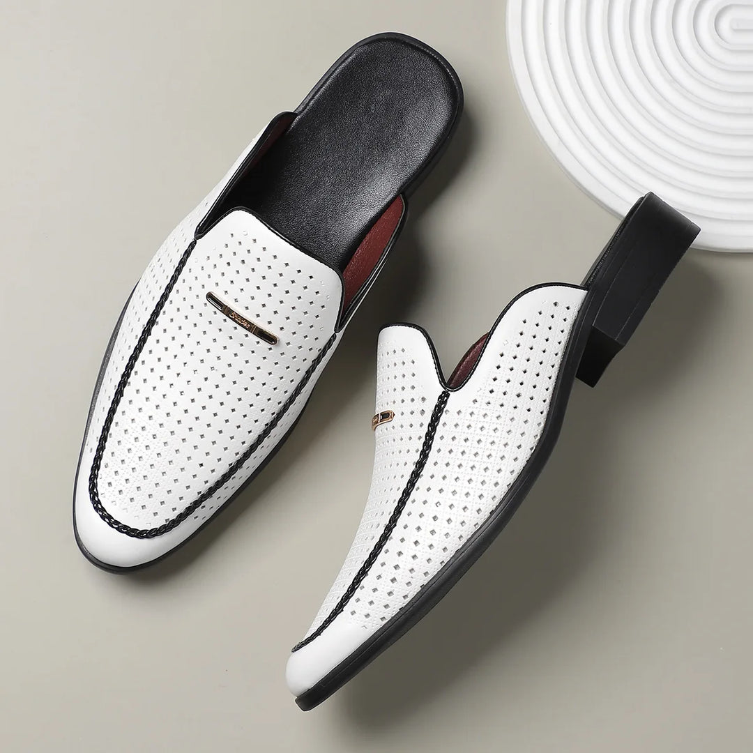 Stefano Genuine Leather Mules