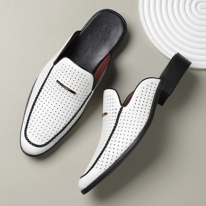 Stefano Genuine Leather Mules