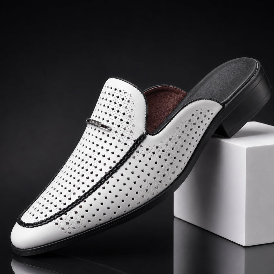 Stefano Genuine Leather Mules
