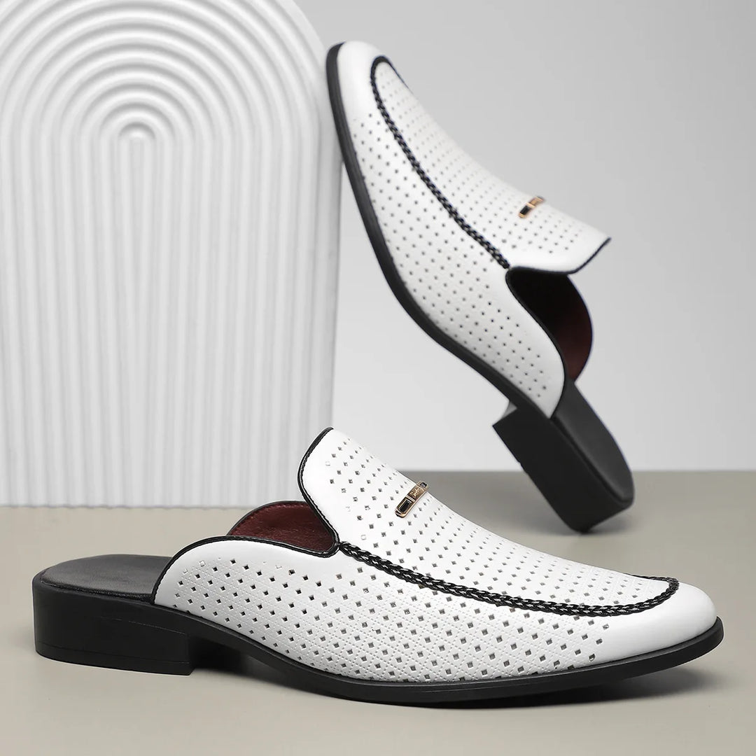 Stefano Genuine Leather Mules