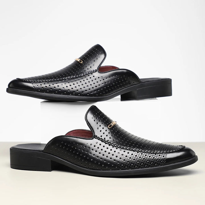 Stefano Genuine Leather Mules