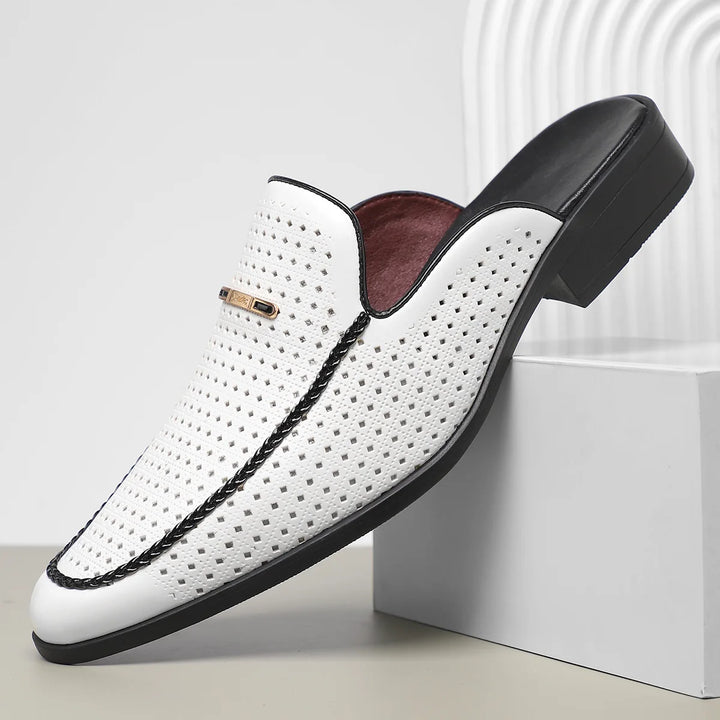 Stefano Genuine Leather Mules