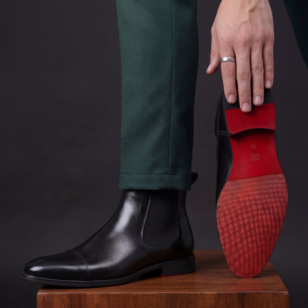Calvino Leather Chelsea Boots