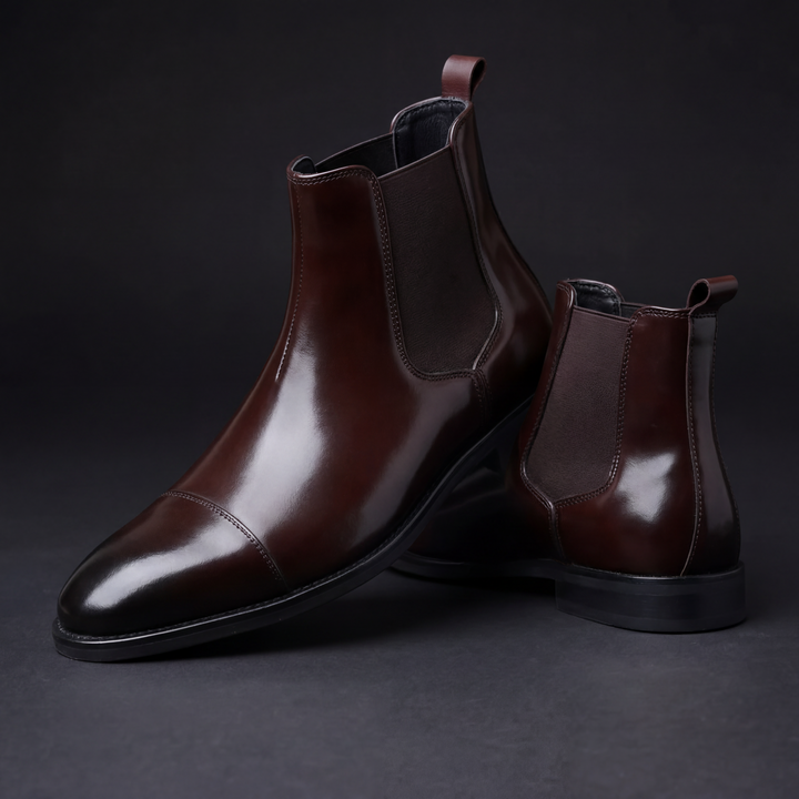 Calvino Leather Chelsea Boots